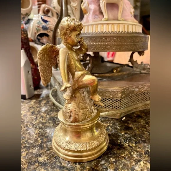 Antique Beautiful Victorian Cherub Angel